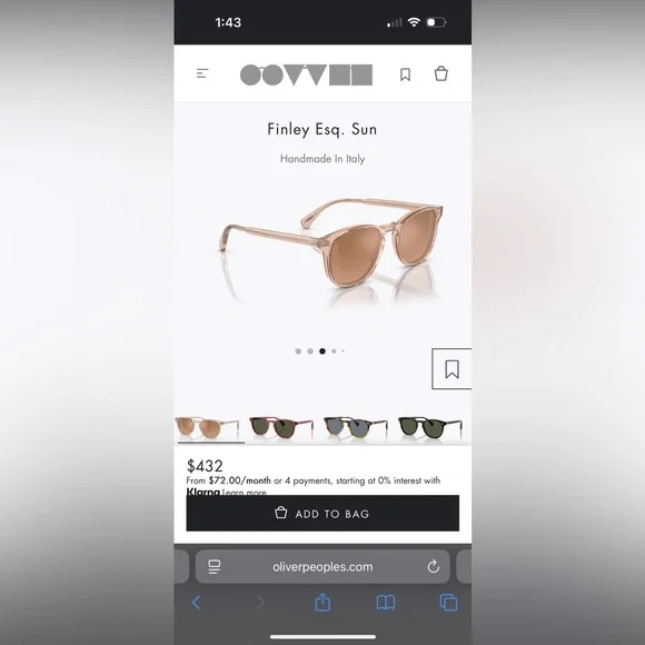 Oliver Peoples LA - Finley Esquire Sunglasses in Gold/Blush Color - Picture 6 of 10